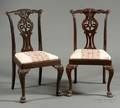 Pair of Irish Georgian Mahogany Side Chairs
