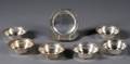 Set of Six Shreve  Co Arts  Crafts Hammered Sterling Bowls and Side Plates