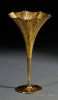 Tiffany  Co Silver Gilt Trumpet Vase