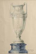 Original Reed  Barton Design Drawing for a Silver Trophy