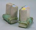 Pair of Green and White Fulper Pottery Bookends