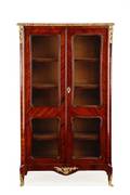French Petite Rosewood Armoire w Grille Doors