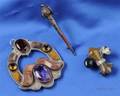 Three Scottish Agate Jewelry Items