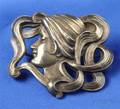 Art Nouveau Sterling Silver Brooch Wm B Kerr  Company