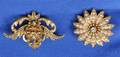 Two Art Nouveau 14kt Gold and Seed Pearl Pins