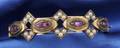 Antique Ruby and Seed Pearl Bangle Bracelet