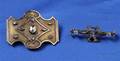Two Antique 14kt Gold and Diamond Brooches