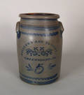 Five gallon stoneware crock 19th c