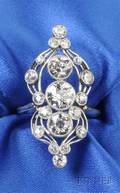 Art Deco Platinum and Diamond Ring
