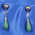 14kt Gold and Jadeite Earpendants