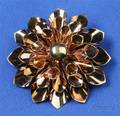 Retro 14kt Bicolor Gold Flower Brooch