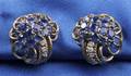 Sapphire and Diamond Earclips