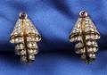 18kt Gold Diamond and Ruby Earclips Mauboussin