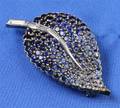 Sapphire and Diamond Leaf Clip Brooch