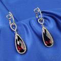 14kt Gold Garnet and Diamond Earpendants