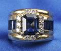 18kt Gold Sapphire and Diamond Ring