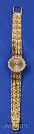 Ladys 18kt Gold and Diamond Wristwatch Baume  Mercier