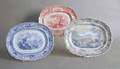 Three Staffordshire platters