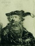 Rembrandt Harmensz van Rijn Dutch 16061669 Self Portait in a Velvet Cap and Plume
