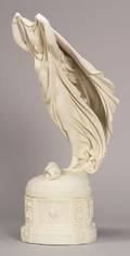 Copeland Parian Figure Depicting Night on a Pedestal Base