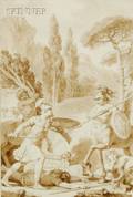 Jean Jacques Franois le Barbier French 17381826 Battle of the Centaurs