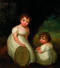 Attributed to Sir William Beechey British 17531839 The Misses Horsley Daughters of George Horsely Esq of Epsom