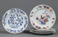 Five Chinese Export Porcelain Plates