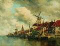 Jan van Couver Dutch 18361909 Village Harbor