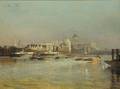 John Stobart AngloAmerican b 1929 The Thames and Hamilton House