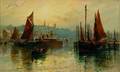 Charles E Hannaford American 18631955 The Barbican  A View of Plymouth