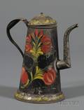 Painteddecorated Tin Lighthouseform Coffeepot
