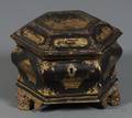 Chinese Export Gilt Lacquer Tea Caddy