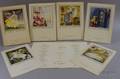 Seven Compagnie Generale Transatlantique French Line Jean A Mercier Illustrated Menus