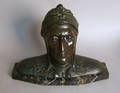 Patinated bronze bust of Dante