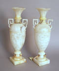 Pair of marble table lamps