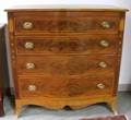 Federal Inlaid Mahogany and Mahogany Veneer Serpentine FourDrawer Bureau