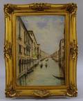 Framed 20th Century Continental School Watercolor on Paper Venetian Scene