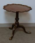 Chippendalestyle Carved Mahogany Lobed Dishtop Tea Table