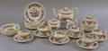 Thirtyeight Piece Copeland Spode Transfer Floral Decorated Ceramic Partial Tea Service
