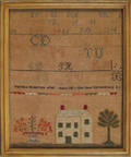 New Jersey wool on linen sampler dated 1841