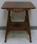Late Victorian Carved Maple Occasional Table with Splayed Legs