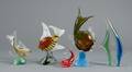 Five Italian Art Glass Fish Figurines