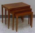 Three Nesting Midcentury Modern Teakwood Stands