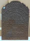 Cast Iron Flowers in Vase Decorated Fireback