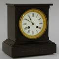 French Black Marble Mantel Clock