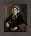 American oil on canvas portrait of a woman ca 1850