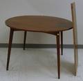 Midcentury Modern Circular Walnut Veneer Dining Table