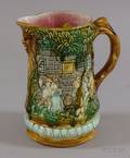 Frie Onnaing Majolica Glazed Ceramic Pitcher