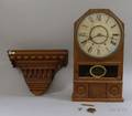 Pine Shelf Clock with Victorian Bracket