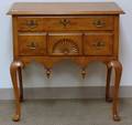 Queen Anne Style Carved Mahogany Dressing Table